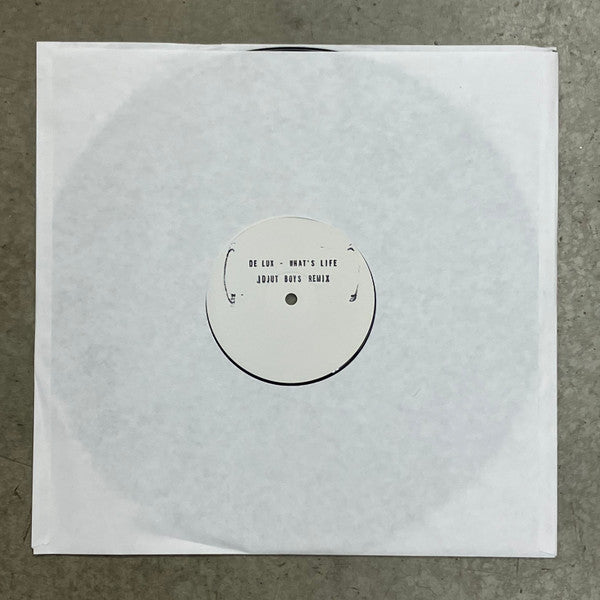 What's Life (Idjut Boys Remix) White Label 12" Vinyl Single