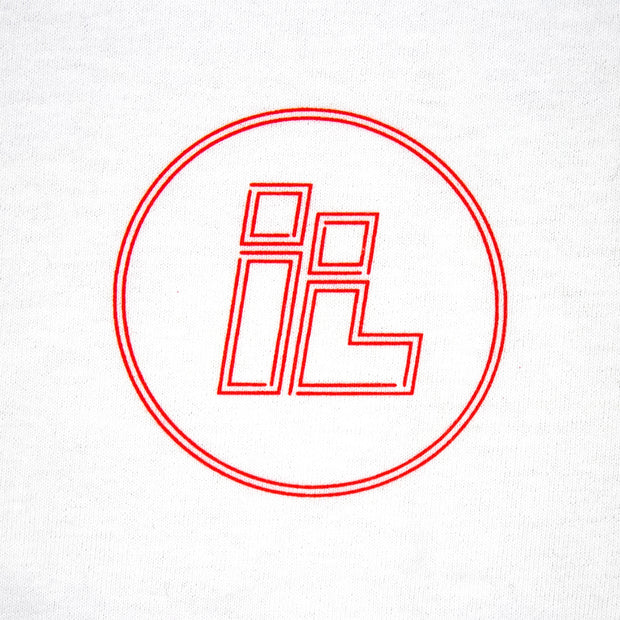 IL Dot Logo (White / Red)
